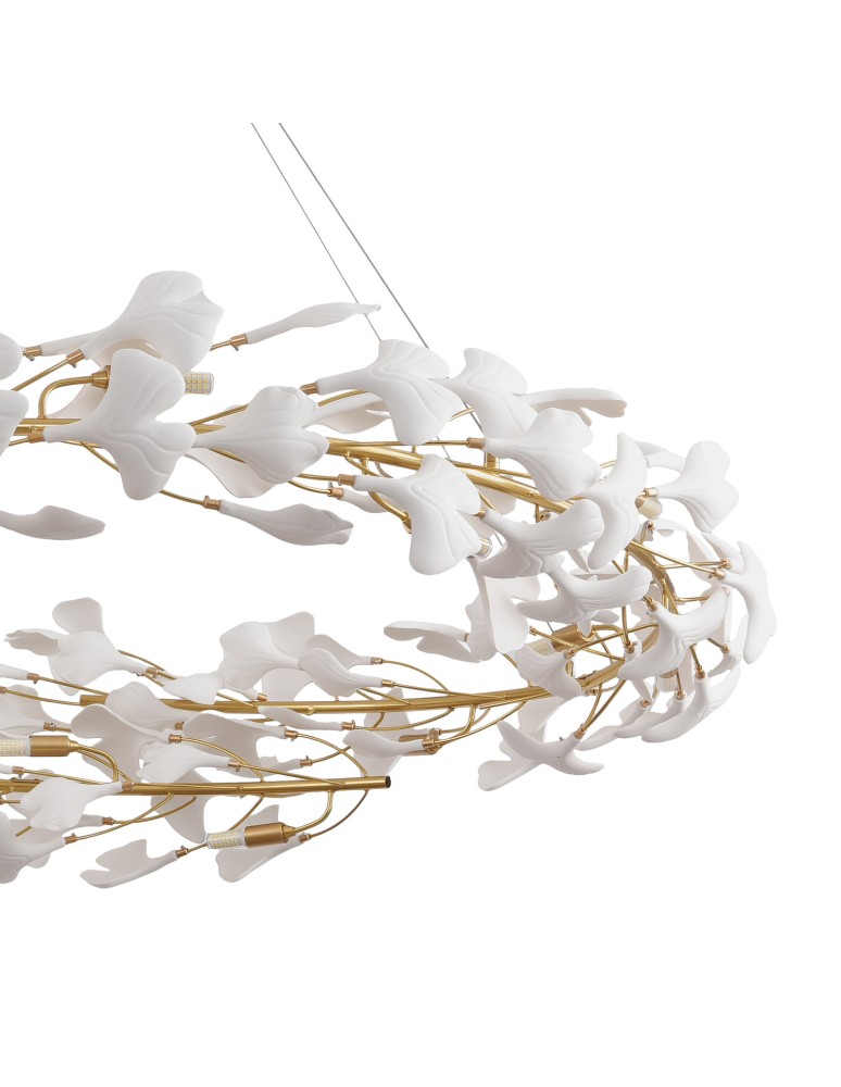 Designer pendant lamps -  Step Into Design BOTANIKA pendant lamp gold white 150 cm XY080P-150 - product kolory-swiatla.pl 11