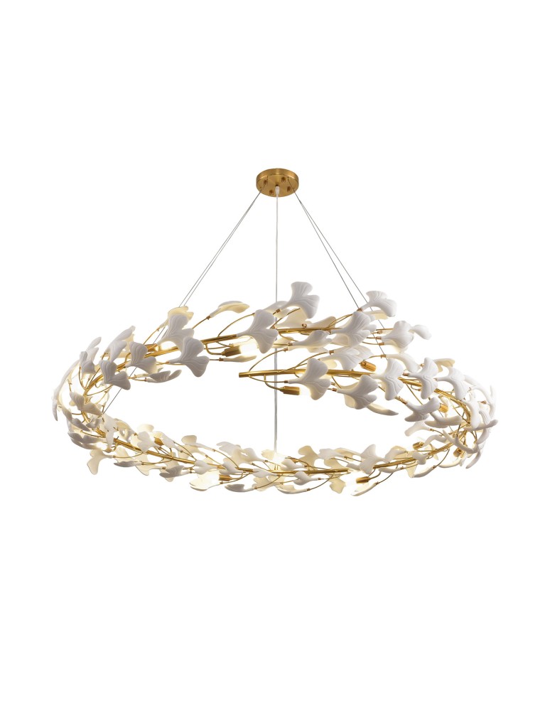 Designer pendant lamps -  Step Into Design BOTANIKA pendant lamp gold white 150 cm XY080P-150 - product kolory-swiatla.pl 12
