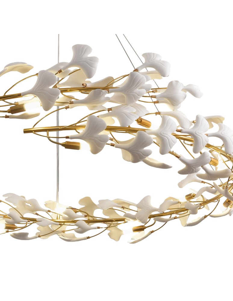 Designer pendant lamps -  Step Into Design BOTANIKA pendant lamp gold white 150 cm XY080P-150 - product kolory-swiatla.pl 13