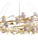 Designer pendant lamps -  Step Into Design BOTANIKA pendant lamp gold white 150 cm XY080P-150 - product 14
