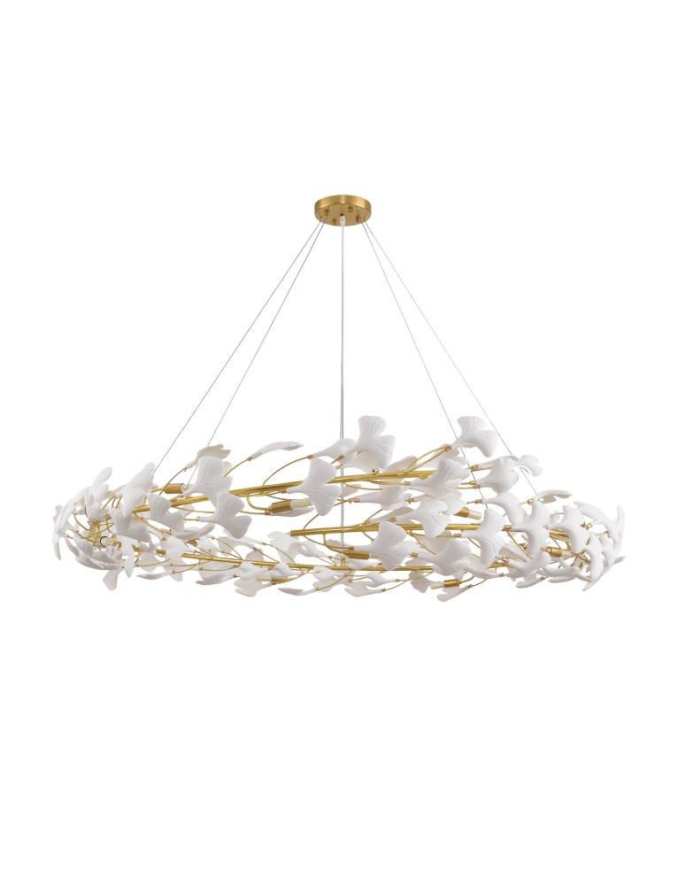 Designer pendant lamps -  Step Into Design BOTANIKA pendant lamp gold white 150 cm XY080P-150 - product kolory-swiatla.pl 15