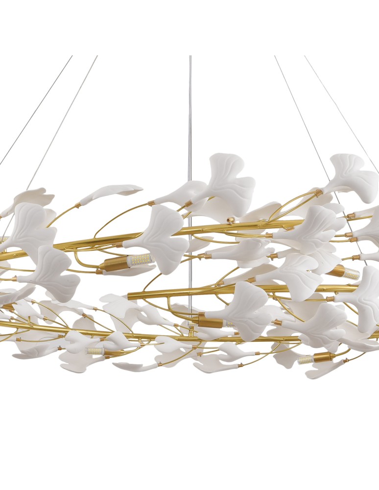 Designer pendant lamps -  Step Into Design BOTANIKA pendant lamp gold white 150 cm XY080P-150 - product kolory-swiatla.pl 16