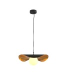 Designer pendant lamps -  Step Into Design ENZO black gold 60 cm pendant lamp ST-F22020601-D60 black - product 3
