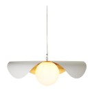 Designer pendant lamps -  Step Into Design ENZO white gold pendant lamp 80 cm ST-F22020601-D80 white - product 1