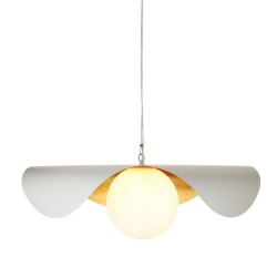 Step Into Design Lampa wisząca ENZO biało złota 80 cm ST-F22020601-D80 white