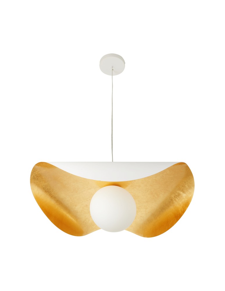 Designer pendant lamps -  Step Into Design ENZO white gold pendant lamp 80 cm ST-F22020601-D80 white - product kolory-swiatla.pl 3