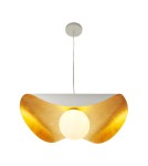 Designer pendant lamps -  Step Into Design ENZO white gold pendant lamp 80 cm ST-F22020601-D80 white - product 5