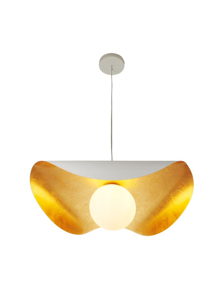 Designer pendant lamps -  Step Into Design ENZO white gold pendant lamp 80 cm ST-F22020601-D80 white - product kolory-swiatla.pl 5