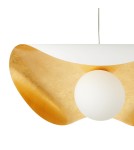 Designer pendant lamps -  Step Into Design ENZO white gold pendant lamp 80 cm ST-F22020601-D80 white - product 6