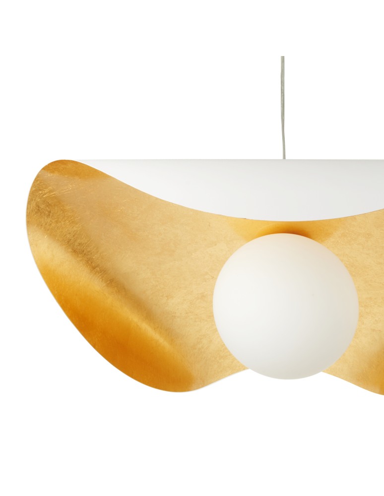 Designer pendant lamps -  Step Into Design ENZO white gold pendant lamp 80 cm ST-F22020601-D80 white - product kolory-swiatla.pl 6