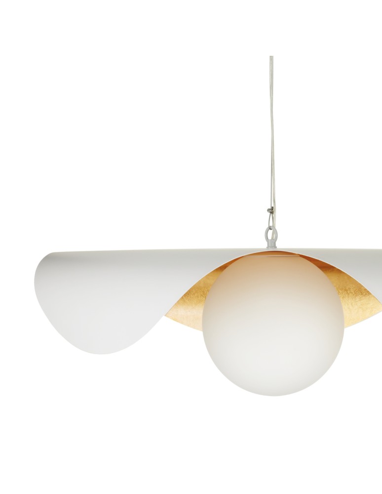 Designer pendant lamps -  Step Into Design ENZO white gold pendant lamp 80 cm ST-F22020601-D80 white - product kolory-swiatla.pl 9
