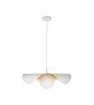 Designer pendant lamps -  Step Into Design ENZO white gold pendant lamp 80 cm ST-F22020601-D80 white - product 10