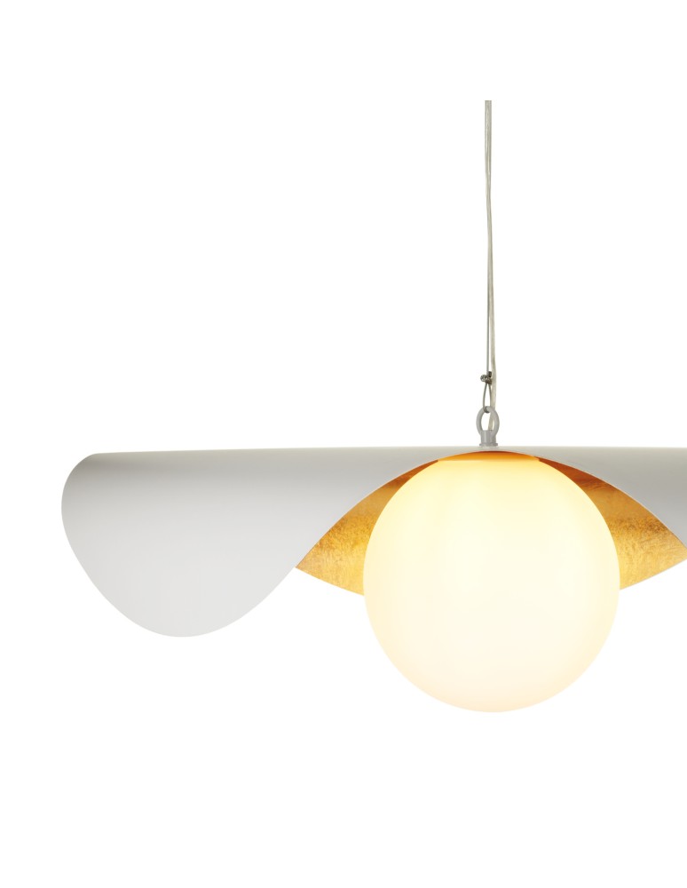 Designer pendant lamps -  Step Into Design ENZO white gold pendant lamp 80 cm ST-F22020601-D80 white - product kolory-swiatla.pl 12