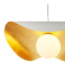 Designer pendant lamps -  Step Into Design ENZO white gold pendant lamp 80 cm ST-F22020601-D80 white - product 16