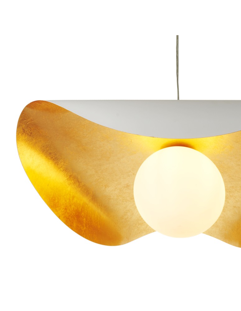 Designer pendant lamps -  Step Into Design ENZO white gold pendant lamp 80 cm ST-F22020601-D80 white - product kolory-swiatla.pl 16