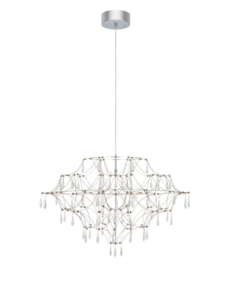 Designer pendant lamps - Markslojd EFESOS Chandelier 80cm Steel/Clear 108870 - product kolory-swiatla.pl 1