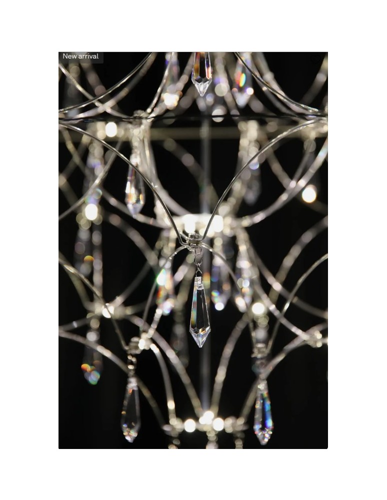 Designer pendant lamps - Markslojd EFESOS Chandelier 80cm Steel/Clear 108870 - product kolory-swiatla.pl 3