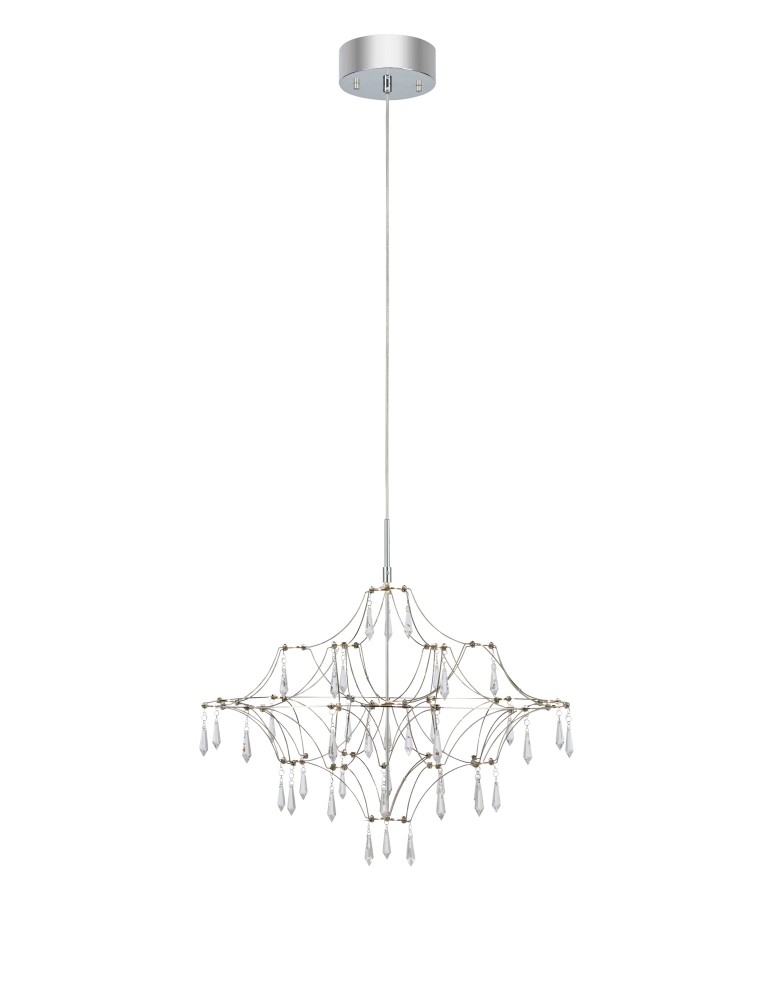 Designer pendant lamps - Markslojd EFESOS Chandelier 60cm Steel/Clear 108869 - product kolory-swiatla.pl 1