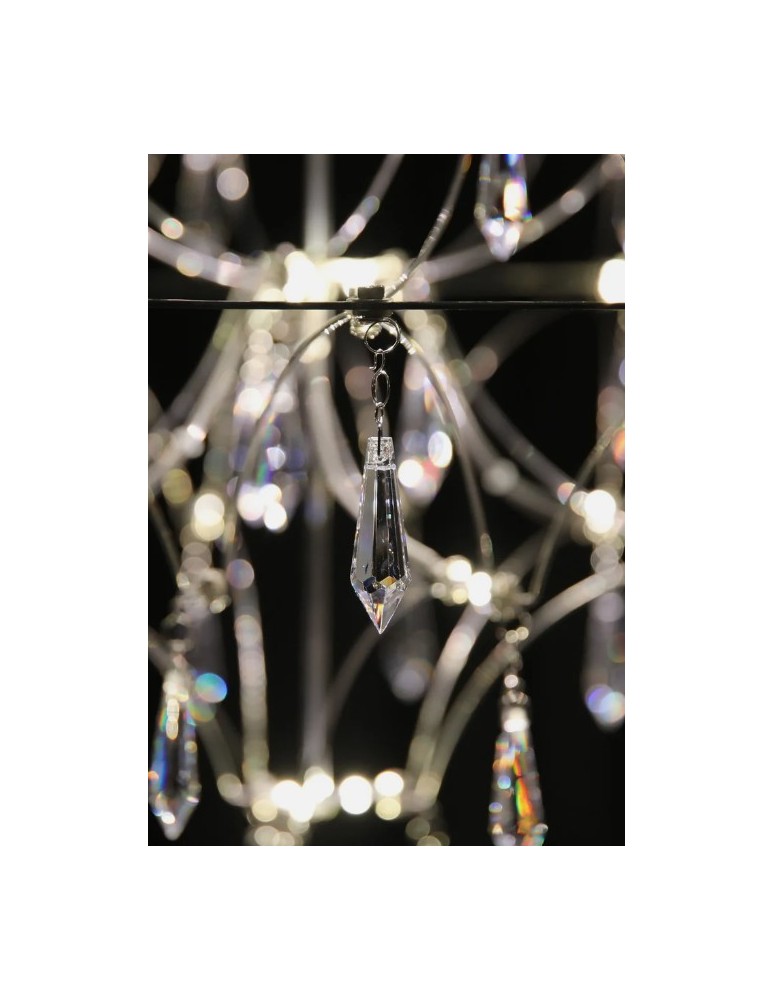 Designer pendant lamps - Markslojd EFESOS Chandelier 60cm Steel/Clear 108869 - product kolory-swiatla.pl 3