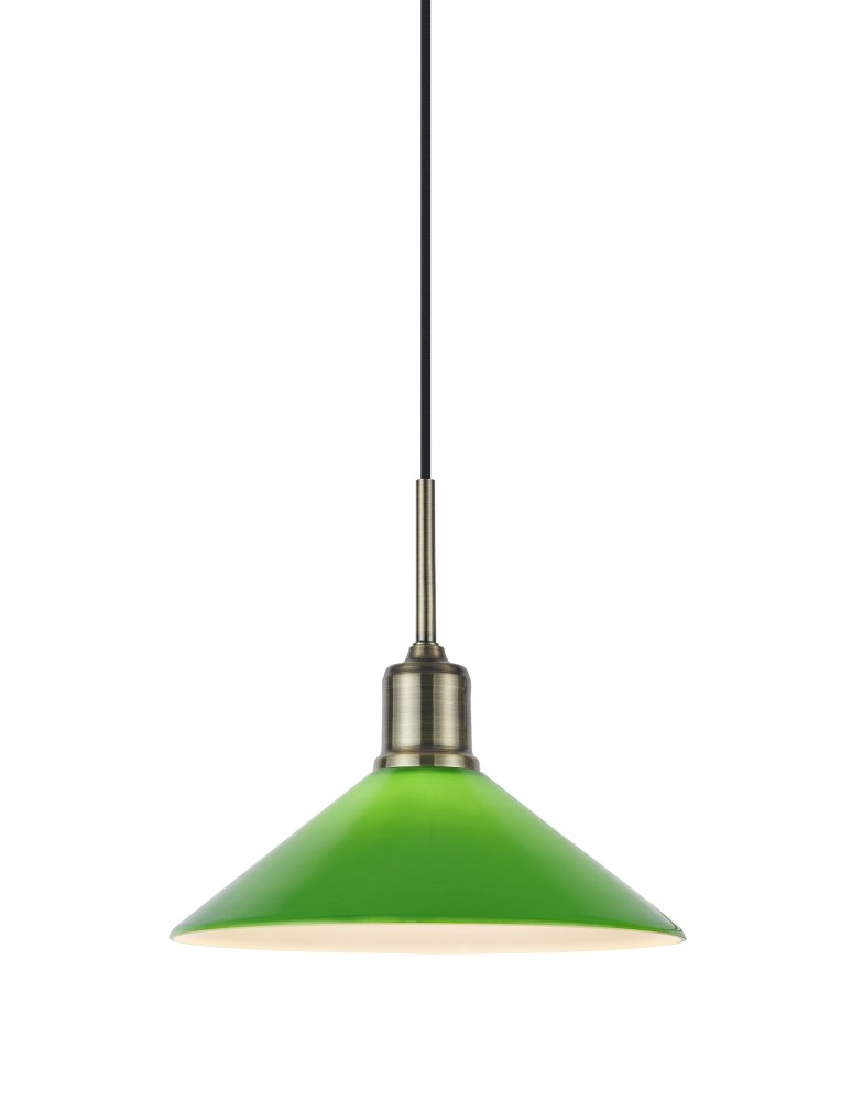 Single pendant lamps - Markslojd VELA Hanging 1L Antique Brass/Green 108868 - product kolory-swiatla.pl 1