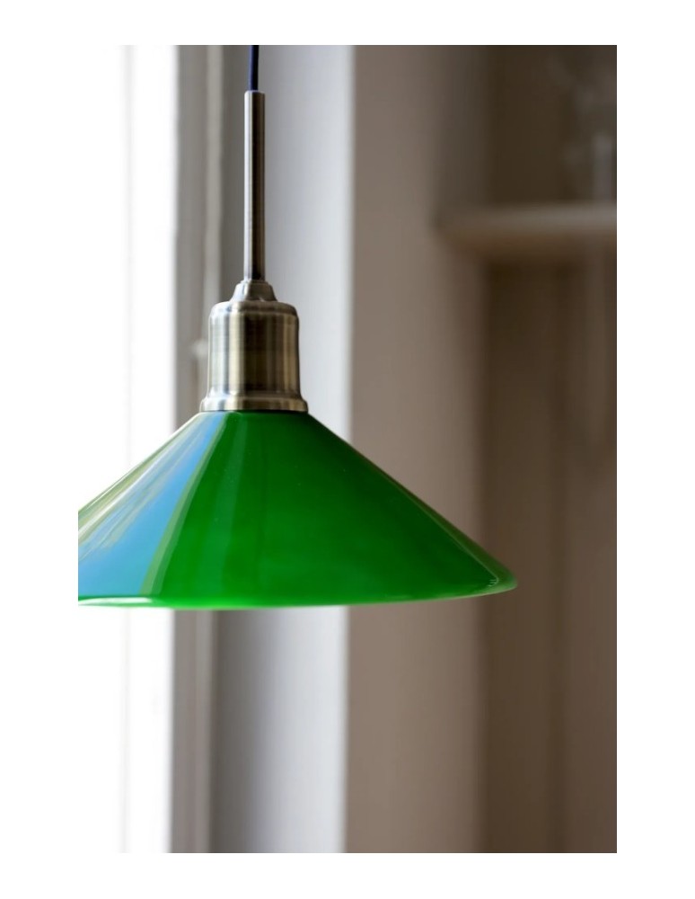 Single pendant lamps - Markslojd VELA Hanging 1L Antique Brass/Green 108868 - product kolory-swiatla.pl 4
