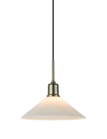 Markslojd VELA Pendant 1L Antique Brass/ Glossy White 108867