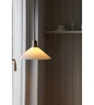 Single pendant lamps - Markslojd VELA Pendant 1L Antique Brass/ Glossy White 108867 - product 2