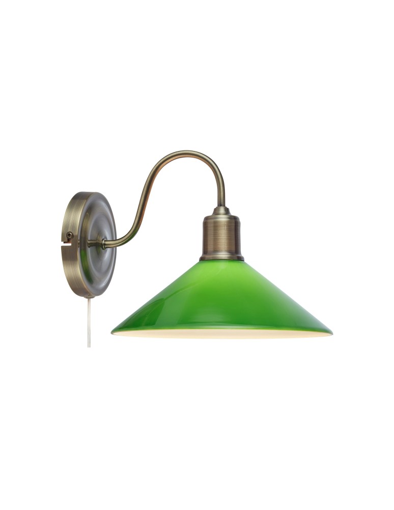 Cantilever wall lamps - Markslojd VELA Wall Mounted 1L Antique Brass/Green 108866 - product kolory-swiatla.pl 1
