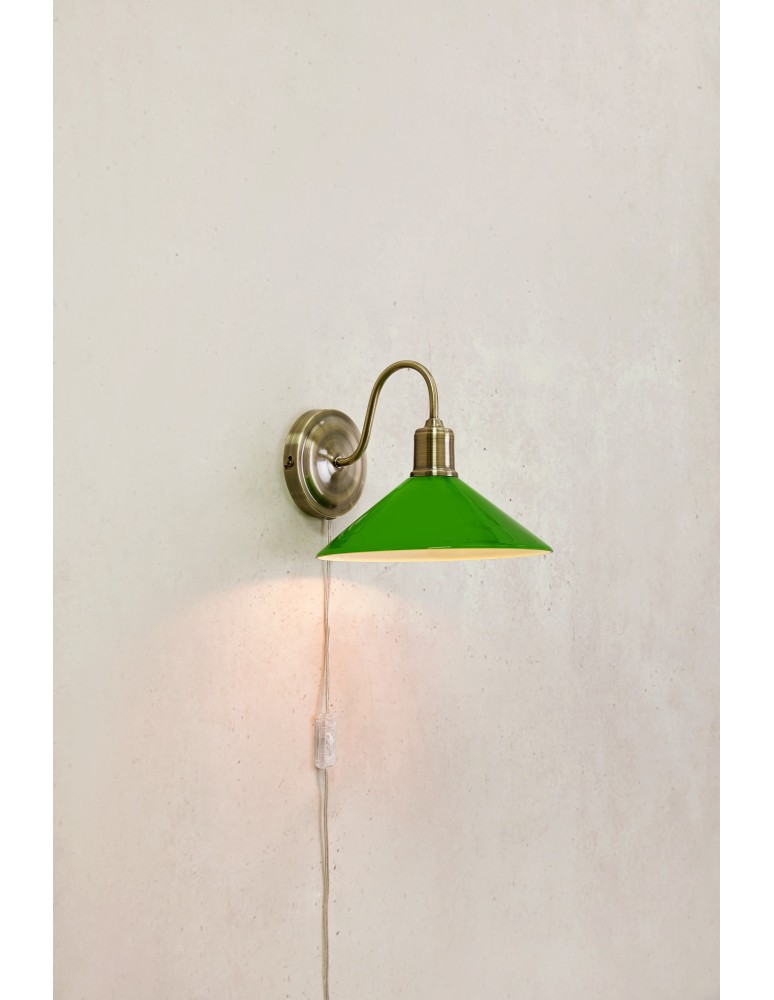 Cantilever wall lamps - Markslojd VELA Wall Mounted 1L Antique Brass/Green 108866 - product kolory-swiatla.pl 2