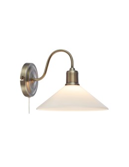 Markslojd VELA Wall Mounted 1L Antique Brass/ Glossy White 108865