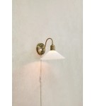 Cantilever wall lamps - Markslojd VELA Wall Mounted 1L Antique Brass/ Glossy White 108865 - product 3