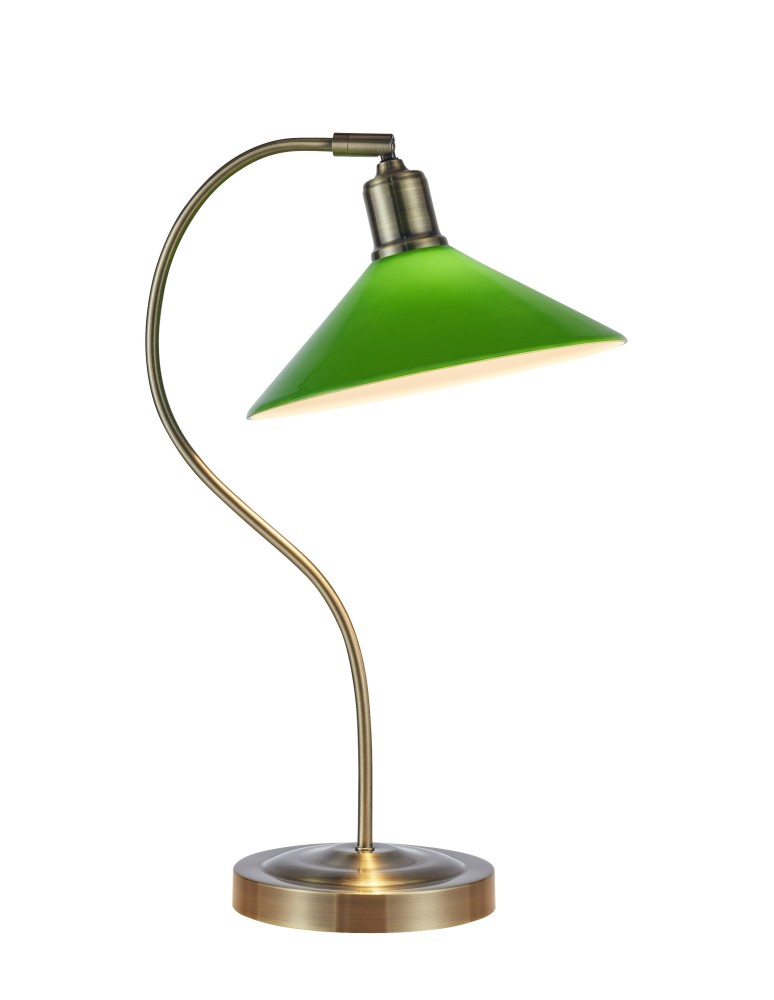 Desk lamps - Markslojd VELA Table 1L Antique Brass/Green 108864 - product kolory-swiatla.pl 1