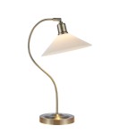 Desk lamps - Markslojd VELA Table 1L Antique Brass/Glossy White 108863 - product 1
