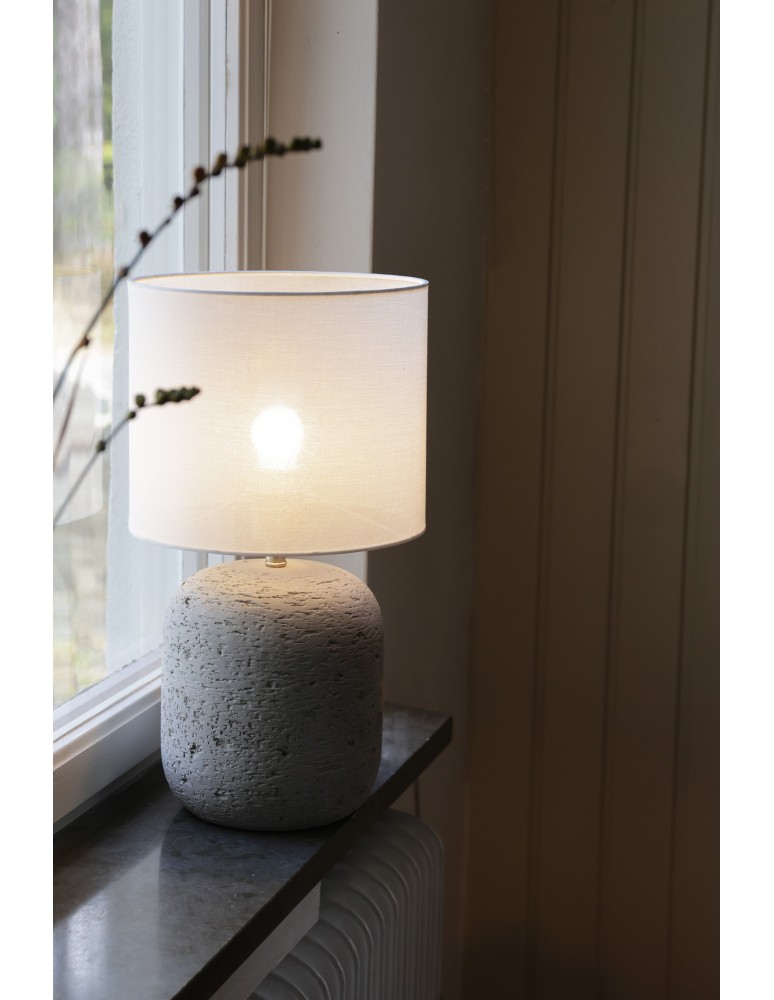 Table lamps with lampshade - Markslojd MONTAGNA Table 1L 45cm Grey/Ecru 108862 - product kolory-swiatla.pl 2