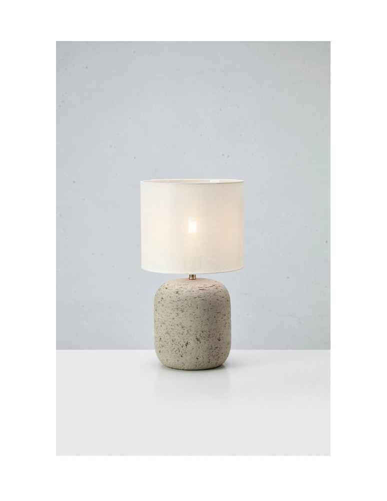 Table lamps with lampshade - Markslojd MONTAGNA Table 1L 45cm Grey/Ecru 108862 - product kolory-swiatla.pl 3