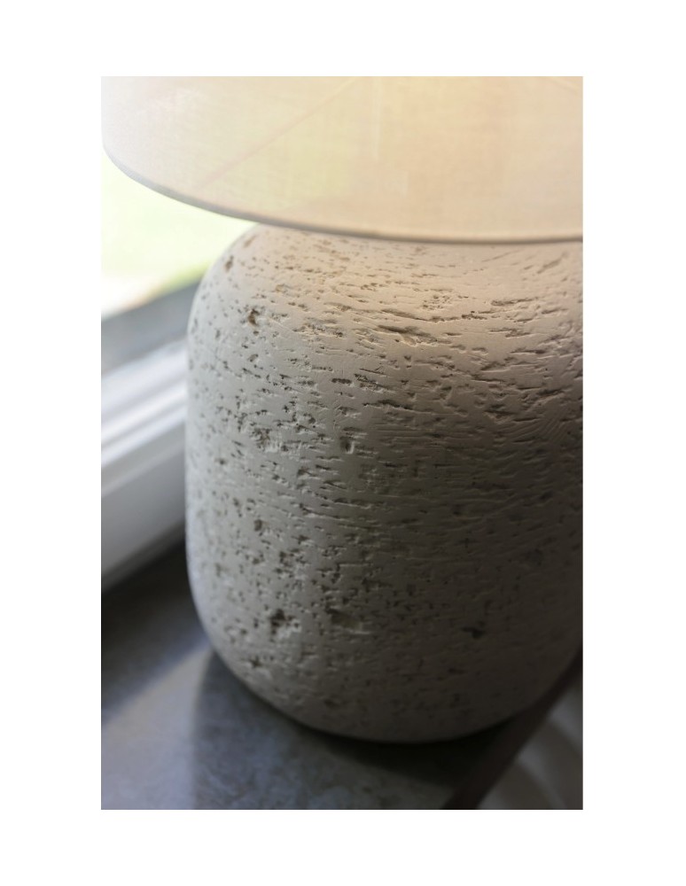 Table lamps with lampshade - Markslojd MONTAGNA Table 1L 45cm Grey/Ecru 108862 - product kolory-swiatla.pl 4
