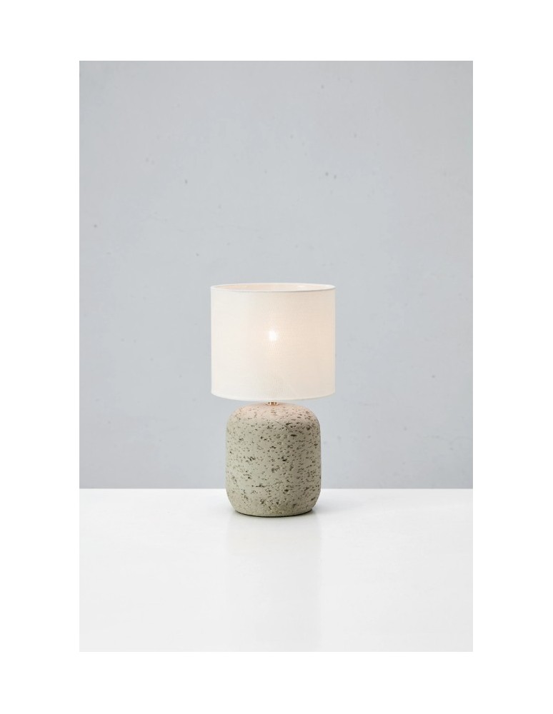 Table lamps with lampshade - Markslojd MONTAGNA Table 1L 32cm Grey/Ecru 108861 - product kolory-swiatla.pl 3