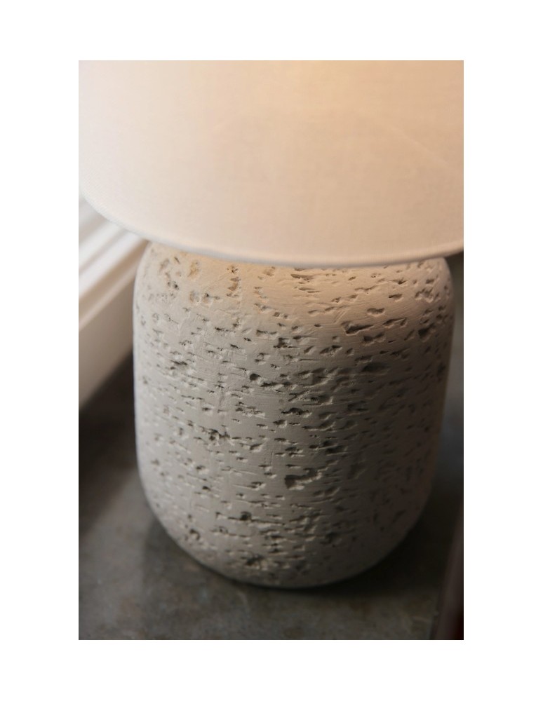 Table lamps with lampshade - Markslojd MONTAGNA Table 1L 32cm Grey/Ecru 108861 - product kolory-swiatla.pl 4