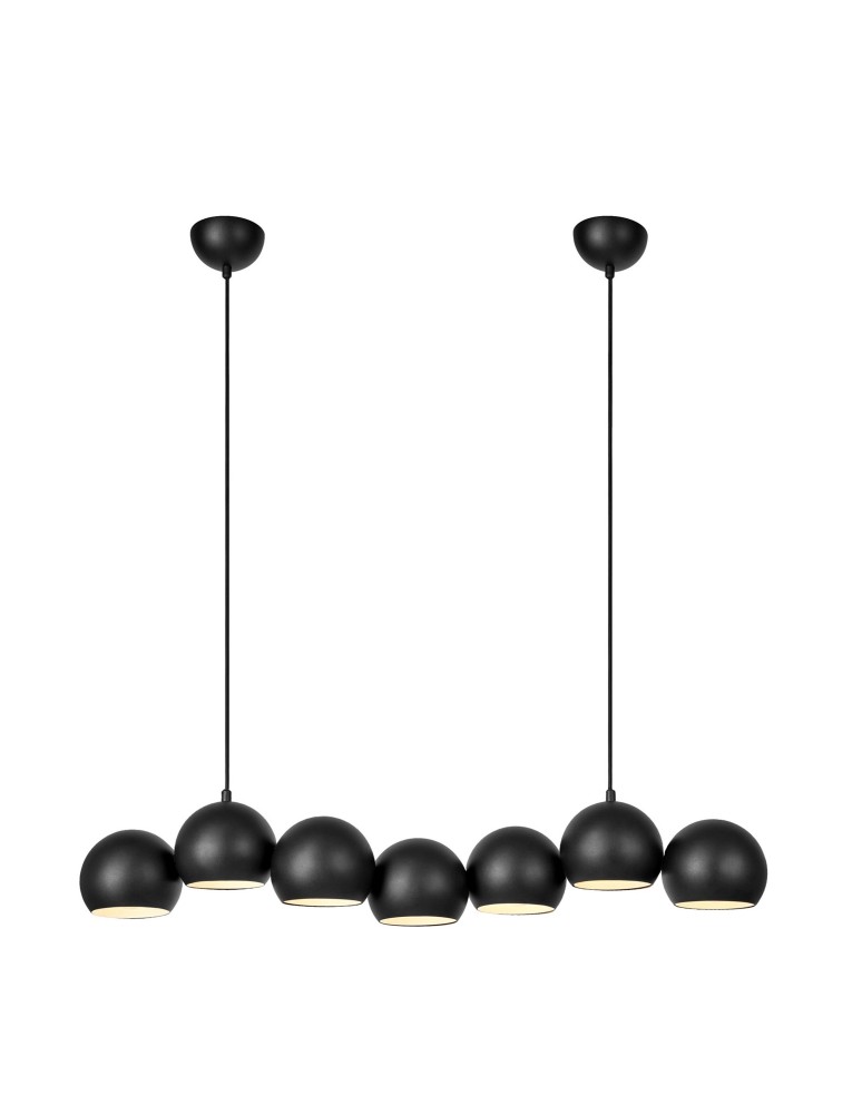 Pendant lamps over the island - Markslojd CUPOLO Hanging 7L Black Sand 108860 - product kolory-swiatla.pl 1