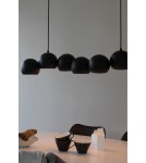 Pendant lamps over the island - Markslojd CUPOLO Hanging 7L Black Sand 108860 - product 3
