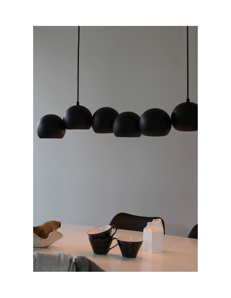 Pendant lamps over the island - Markslojd CUPOLO Hanging 7L Black Sand 108860 - product kolory-swiatla.pl 3