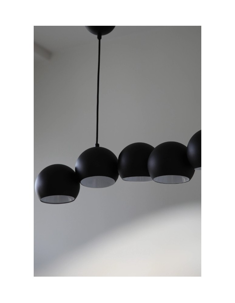 Pendant lamps over the island - Markslojd CUPOLO Hanging 7L Black Sand 108860 - product kolory-swiatla.pl 4