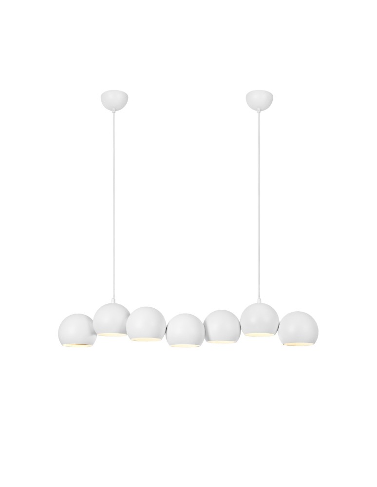 Pendant lamps over the island - Markslojd CUPOLO Hanging 7L White Sand 108859 - product kolory-swiatla.pl 1