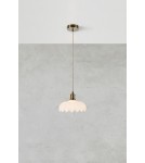 Single pendant lamps - Markslojd KURAGE Pendant 1L Antique Brass/White 108857 - product 2