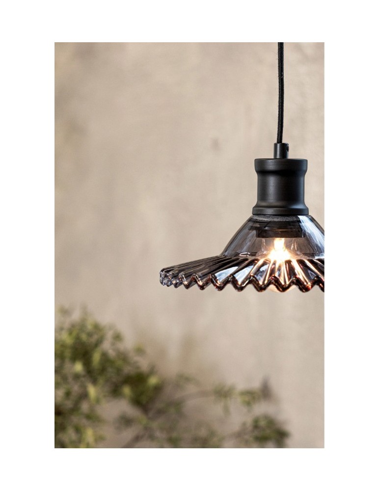 Single pendant lamps - Markslojd NOVIA Pendant 1L Black/Smoky 108854 - product kolory-swiatla.pl 3