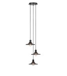 Triple pendant lamps - Markslojd NOVIA Pendant 3L Black/Smoky 108853 - product 1