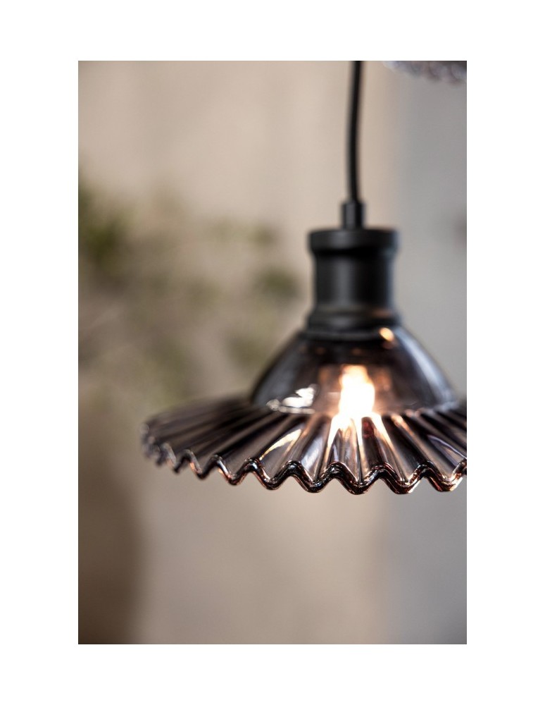 Triple pendant lamps - Markslojd NOVIA Pendant 3L Black/Smoky 108853 - product kolory-swiatla.pl 3