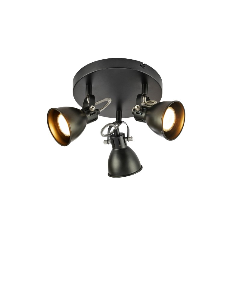 Adjustable ceiling lamps - spots - Markslojd MION Ceiling 3L Black Mat 108847 - product kolory-swiatla.pl 1