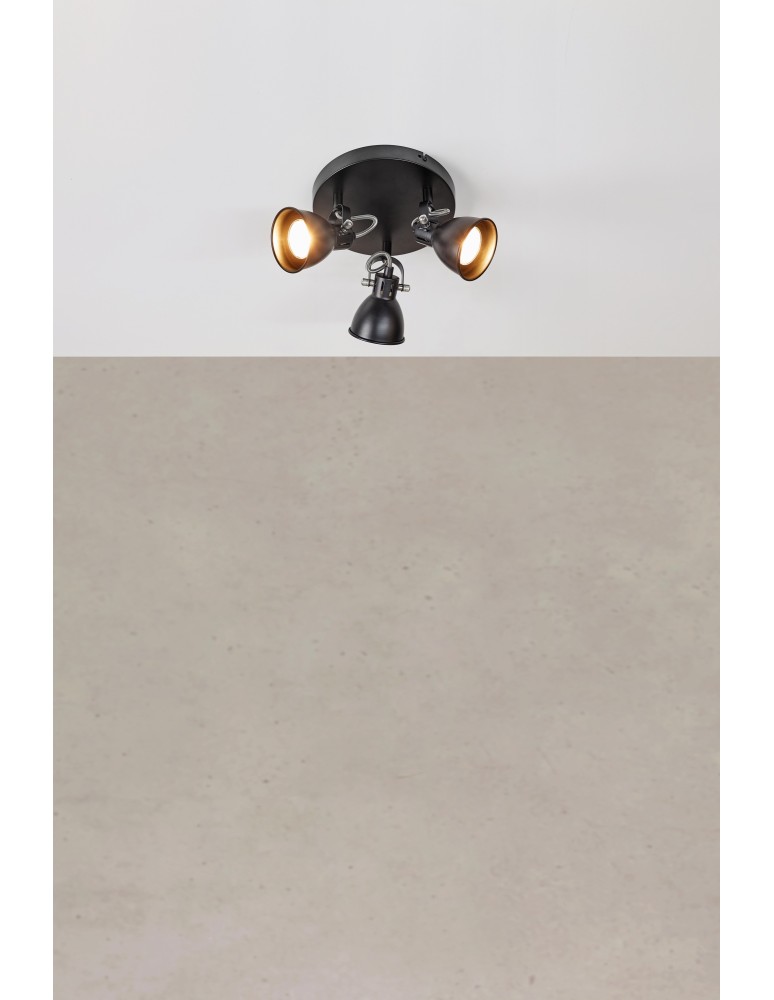 Adjustable ceiling lamps - spots - Markslojd MION Ceiling 3L Black Mat 108847 - product kolory-swiatla.pl 2