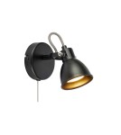 Scandinavian style wall lamps - Markslojd MION Wall Mount 1L Black Mat 108846 - product 1